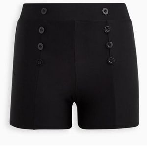 Torrid Plus Size 2X Black Retro Ultra High-rise 3.5 in Swim Shorts